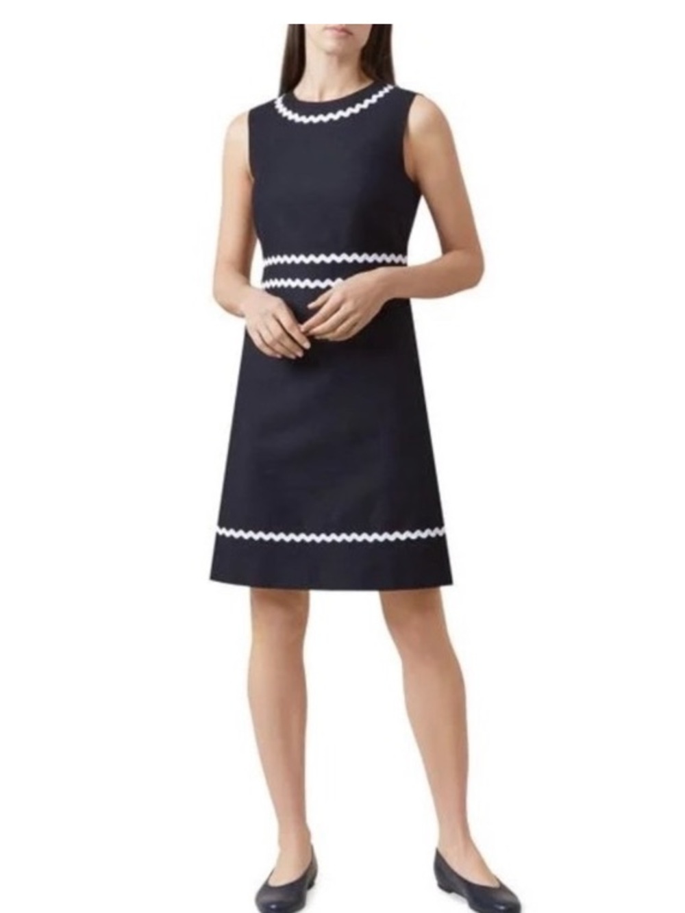 J CREW NEW Cotton Navy career interview Dress Trim Nautical Size 6 $98 Tag NWT